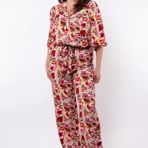 Anwen broek | Offwhite/Sweet Red