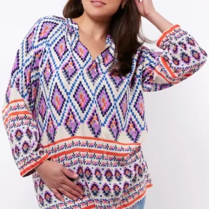 Lailani top | Sand/Light Indigo