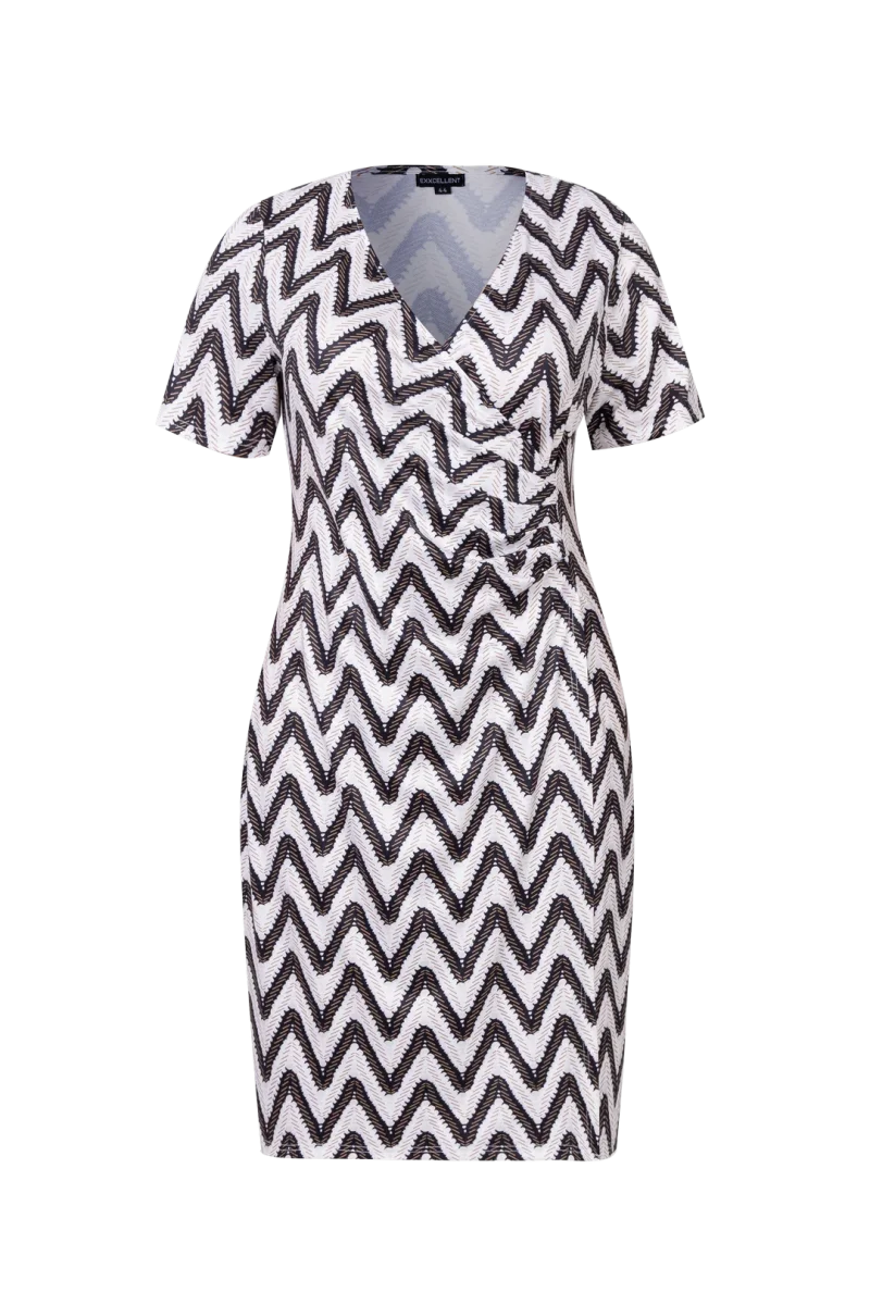 Yvaine jurk | Black/Offwhite - Afbeelding 5