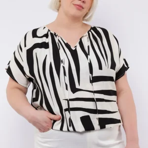 Abril top | Offwhite/Black