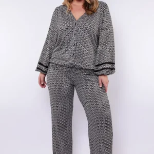 Catherina broek | Black/Offwhite