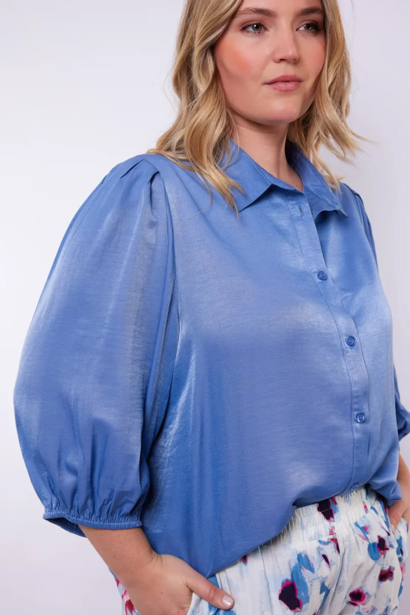 Demi blouse | Dusty Blue - Afbeelding 4