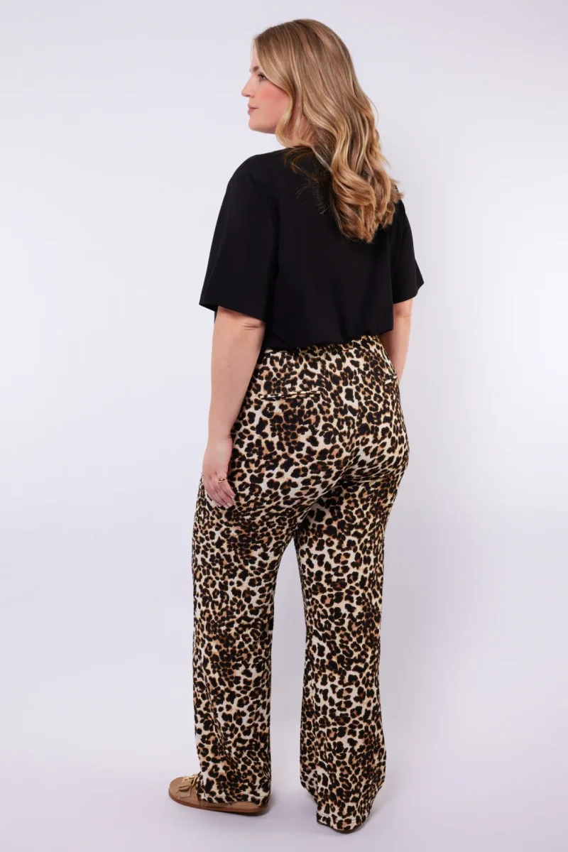Ailani broek | Black/Light Camel - Afbeelding 4