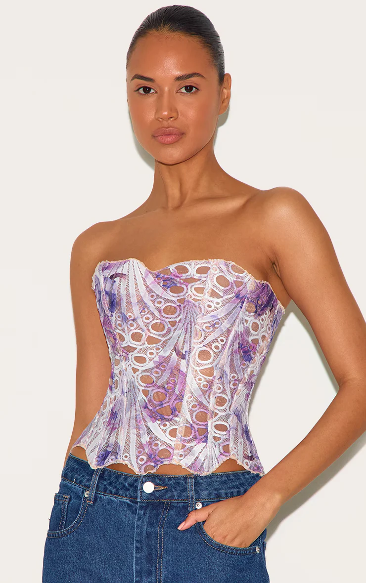 Stijlvolle Dames Corset Top Strapless met Kant - Afbeelding 6