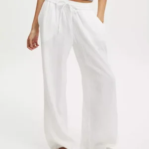 Comfortabele Wijde Broek Met Elastische Taille En Trekkoord Voor Dames