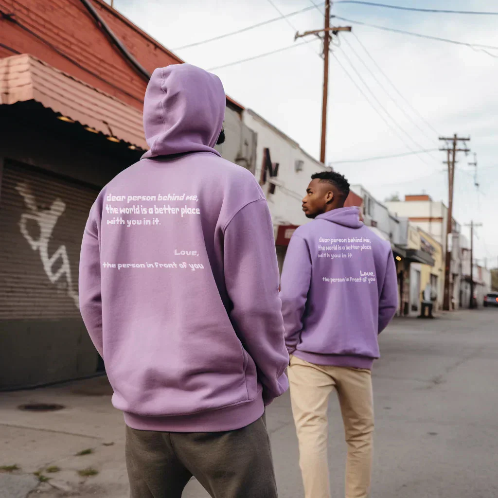 Casual Unisex Hoodie Met Statement Print en Lange Mouwen - Afbeelding 4