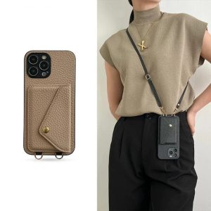 Luxe Dames Crossbody Telefoonhoesje met Kaarthouder