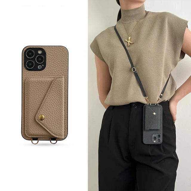 Luxe Dames Crossbody Telefoonhoesje met Kaarthouder - Afbeelding 2