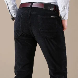 Heren Ribbroek – Comfortabele Pasvorm – Elastische Taille voor Dagelijks Gebruik