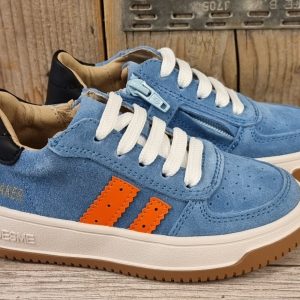 Shoesme NO26S016-D Blue Orange Jongens sneakers