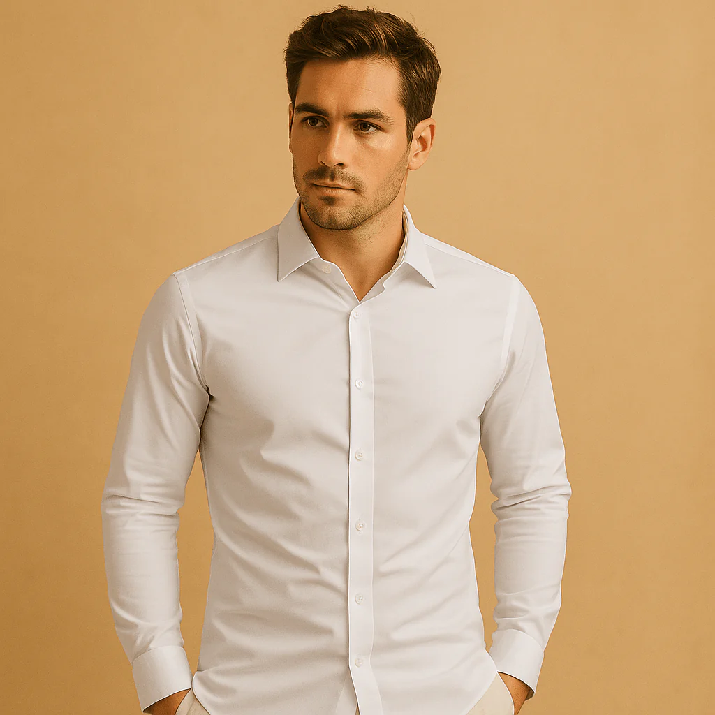 Heren Overhemd – Slim Fit – Klassieke Kraag voor Zakelijk en Casual Gebruik - Afbeelding 3