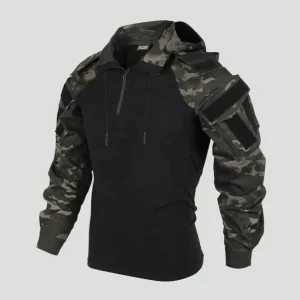 Heren Hoodie – Regular Fit – Camouflage en Windbestendig