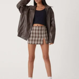 Oversized Leren Jack dames met rits